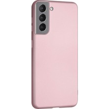 Microsonic Matte Silicone Galaxy S21 Plus Kılıf Rose Gold