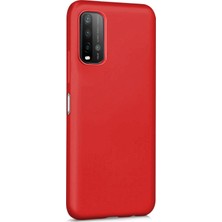 Microsonic Matte Silicone Xiaomi Redmi 9t Kılıf Kırmızı