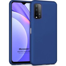 Microsonic Matte Silicone Xiaomi Redmi 9t Kılıf Lacivert