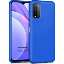 Microsonic Matte Silicone Xiaomi Redmi 9t Kılıf Mavi