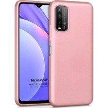 Microsonic Matte Silicone Xiaomi Redmi 9t Kılıf Rose Gold