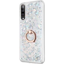 Microsonic Galaxy A70 Kılıf Glitter Liquid Holder Gümüş