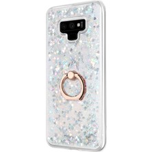 Microsonic Samsung Galaxy Note 9 Kılıf Glitter Liquid Holder Gümüş