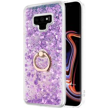 Microsonic Samsung Galaxy Note 9 Kılıf Glitter Liquid Holder Mor