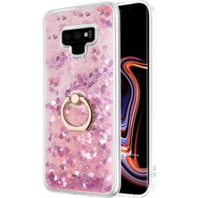 Microsonic Samsung Galaxy Note 9 Kılıf Glitter Liquid Holder Pembe