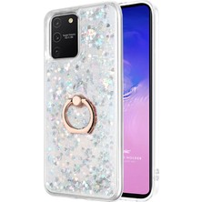 Microsonic Galaxy S10 Lite Kılıf Glitter Liquid Holder Gümüş