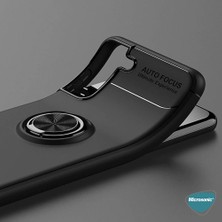 Microsonic Samsung Galaxy S21 Plus Kılıf Kickstand Ring Holder Kırmızı