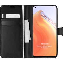 Microsonic Xiaomi Mi 10T Pro Kılıf Delux Leather Wallet Siyah