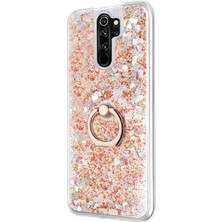 Microsonic Xiaomi Redmi Note 8 Pro Kılıf Glitter Liquid Holder Gold