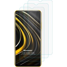 Microsonic Xiaomi Redmi Note 9 4g Screen Protector Nano Glass Cam Ekran Koruyucu 3 Pack Şeffaf
