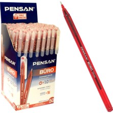 Pensan Büro Tükenmez Kalem Kırmızı 10'lu