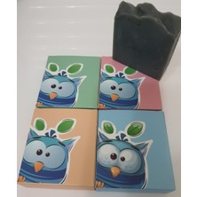 Confused Owl  Organik El Yapımı Kömür  ( Aktif Carbon) Sabunu 3 Adet x 100 gr
