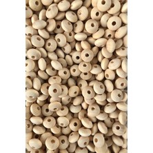 Özene Bezene 10 Adet 17 mm Yassı Ahşap Boncuk