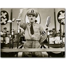Caka Tablo Ahşap Tablo Büyük Diktatör Filminde Charlie Chaplin
