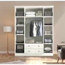 Zenio Patara 4 Kapak 2 Çekmece Gardırop