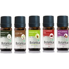 Botanica 5'li Cilt Bakım Yağları (Biberiye, Jojoba, Avokado, Incir Çekirdeği, Nar Çekirdeği Yağı) 5 x 10 ml