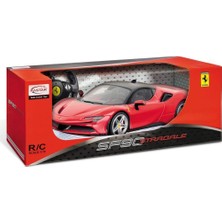 1:14 Ferrari SF90 Stradale Işıklı Uzaktan Kumandalı Araba 34 cm.Kırmızı 3+ Yaş