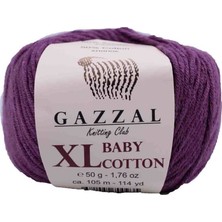 Gazzal Baby Cotton XL El Örgü İpi Mor 3441