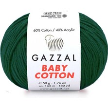 Gazzal Baby Cotton El Örgü İpi Koyu Yeşil 3467