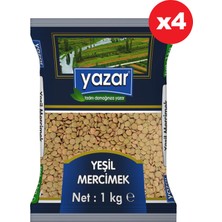 Yazar Yeşil Mercimek 1 kg x 4 'lı