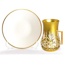 Toygar Damla Kulplu Çay Seti 6'lı Pineapple Special Gold