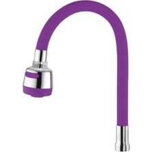 Nevo 2 Fonksiyonlu Oynar Başlıklı Kubar Kuğu Musluk Mor