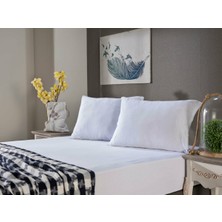 Doqu Home Penye Çarşaf Takımı Çift Kişilik  Beyaz