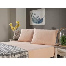 Doqu Home Penye Çarşaf Takımı Çift Kişilik Somon