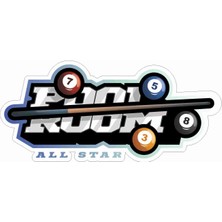 Sticker Atölyesi Bilardo Billiard Pool Room All Star Sticker - 24087