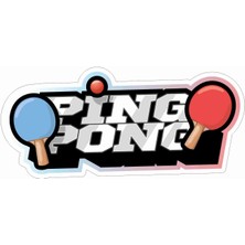 Sticker Atölyesi Pinpon Pingpong Sticker - 24098