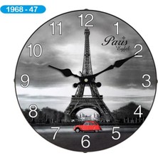 Galaxy D-1968-47 Cam Bombeli Duvar Saati Paris