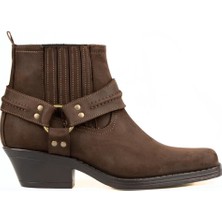 FootCourt Kadın Kahverengi Western Küt Burun Bot