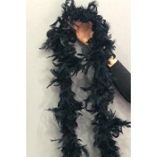 Hayalperest Boncuk Siyah Otriş Kaz Tüyü