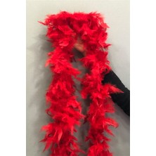 Hayalperest Boncuk Kırmızı Otriş Kaz Tüyü