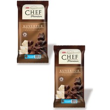 Elvan Chef Premium Mini Kuvertür Bitter Çikolata 200 gr - 2 Adet
