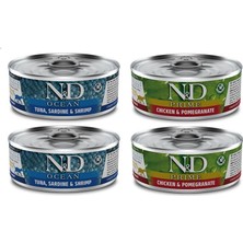 N&d Tahılsız 4 Adet (2-Ton+2-Tavuk Nar)Yetişkin Yaş Mama 80 gr