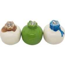 Uzman Nar Şeklinde Üç Renk Yeşil Beyaz Kokusuz Dekoratif Mum