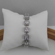 Modamugo Zirkon Taşlı Suyolu Bileklik - Rodyum