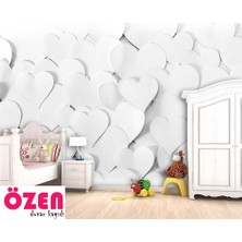 Özel Duvarlar 3 Boyutlu Kalpler Genç Odası Duvar Kağıdı