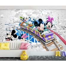 Özel Duvarlar Mickey ve Minnie Mouse Duvar Kağıdı
