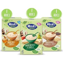 Hero Baby Sütlü Ballı Irmikli, Meyveli 8 Tahıllı ve Peynirli Pekmezli Kaşık Mama