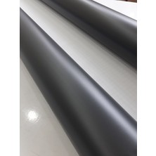 Baskı Madeni Mat Antrasit Gri Kendinden Yapışkanlı Kaplama FOLYOSU.122 cm x 3 Metre