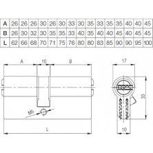 Kale Kilit 164 Snc Sistem Silindir Bilyalı Barel 68 mm