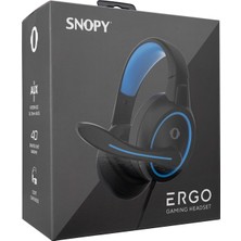 Snopy SN-GX1 ERGO Siyah/Mavi 3,5mm Gaming Oyuncu Mikrofonlu Kulaklık