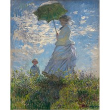 Tablosan Çayırda Yürüyüş Monet Kanvas Tablo