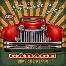 Tablosan Vintage Retro Görsel Kanvas Tablo