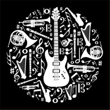 Tablosan Müzik Enstrümanları Tasarım Kanvas Tablo