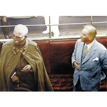 Tablosan Atatürk ve İran Şahı Kanvas Tablo