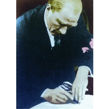 Tablosan Atatürk İmza Atarken Kanvas Tablo