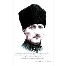 Tablosan Mustafa Kemal Atatürk Yazılı Kanvas Tablo